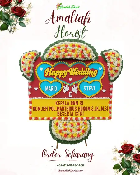 Papan Bunga Pernikahan Jekek